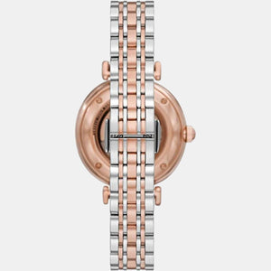 Gianni T-Bar Women Automatic White Dial Analog Stainless Steel Watch AR60049