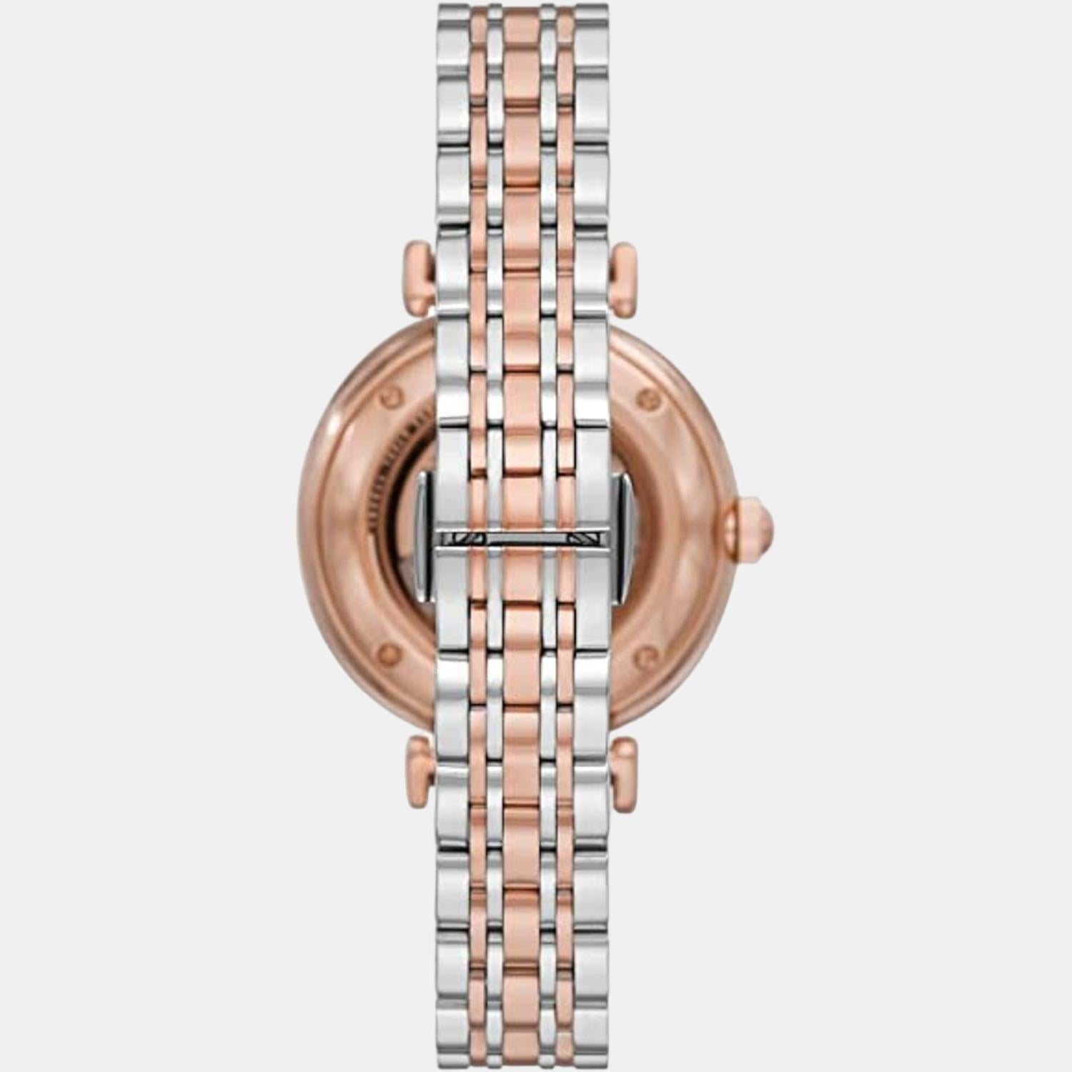 Gianni T-Bar Women Automatic White Dial Analog Stainless Steel Watch AR60049
