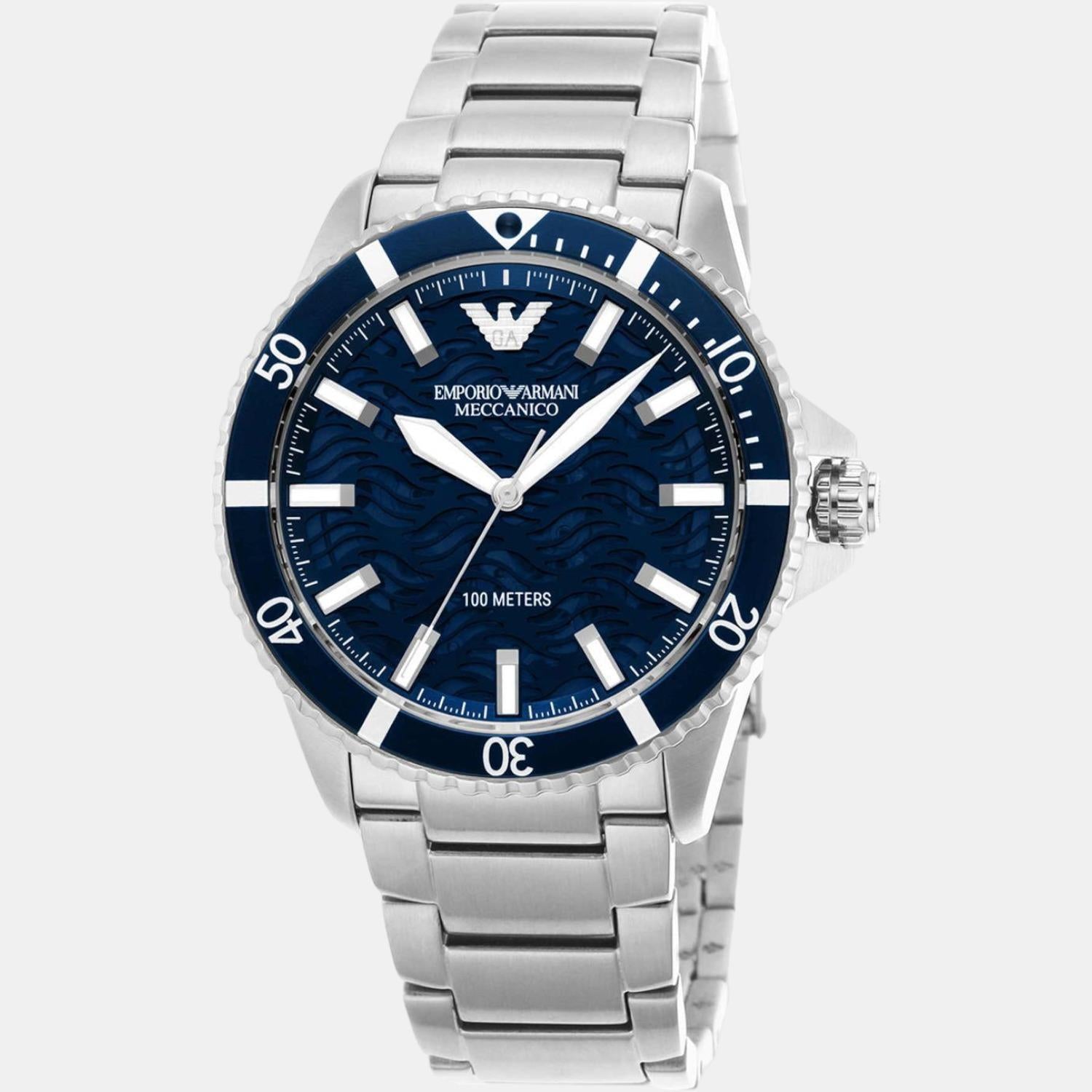 Helios (World Explorer) Men Automatic Blue Dial Analog Stainless Steel Watch AR60059