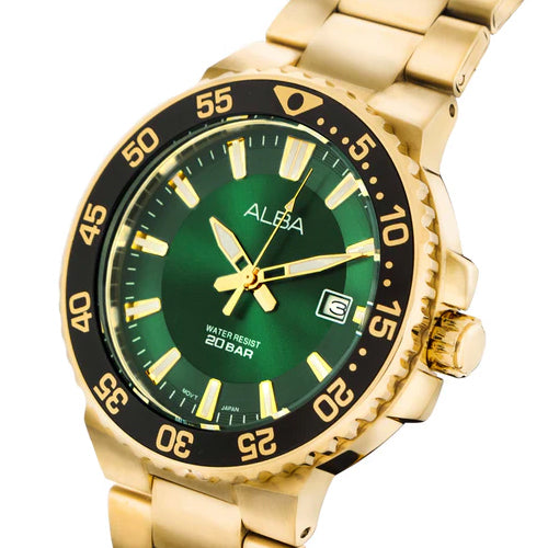 Alba Active Green Dial Men 43.5mm AS9S74X1