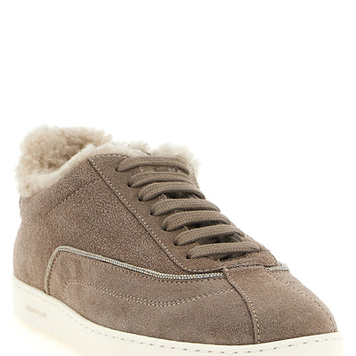 Fabiana Filippi Diamond Detail Suede Sneakers