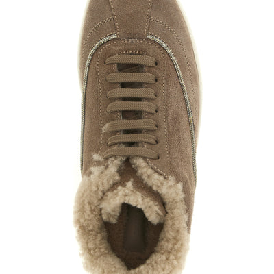 Fabiana Filippi Diamond Detail Suede Sneakers