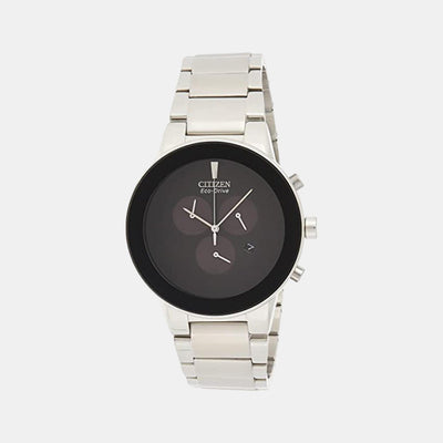 Axiom Men Quartz Black Dial Chronograph Stainless Steel Watch AT2240-51E