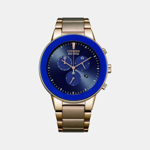 Axiom Men Quartz Blue Dial Chronograph Stainless Steel Watch AT2243-87L
