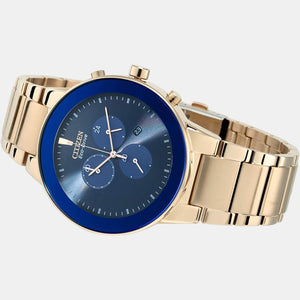 Axiom Men Quartz Blue Dial Chronograph Stainless Steel Watch AT2243-87L