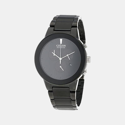 Axiom Men Quartz Black Dial Chronograph Stainless Steel Watch AT2245-57E