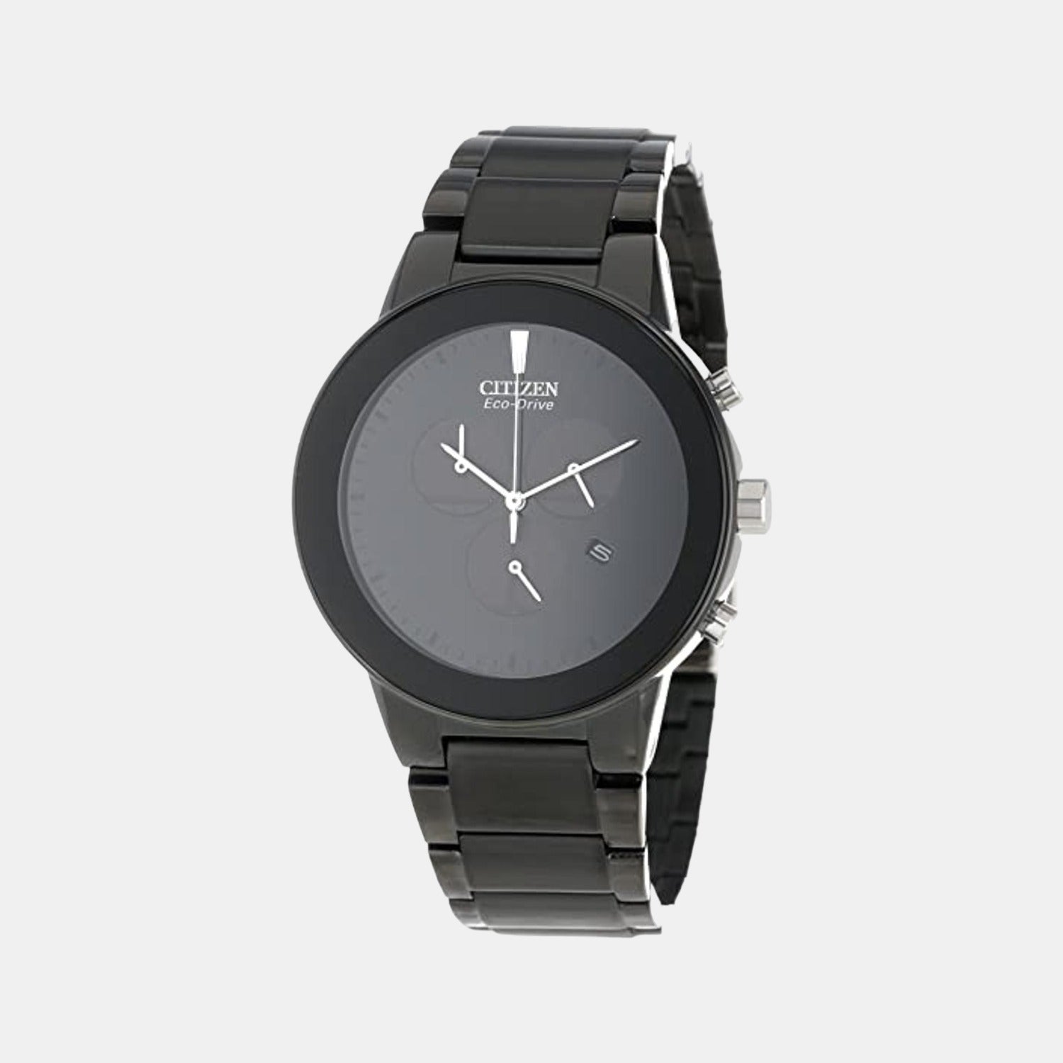 Axiom Men Quartz Black Dial Chronograph Stainless Steel Watch AT2245-57E