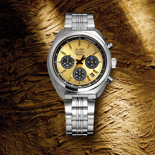 Alba Active Gold Dial Men 40.95mm AT3K01X1