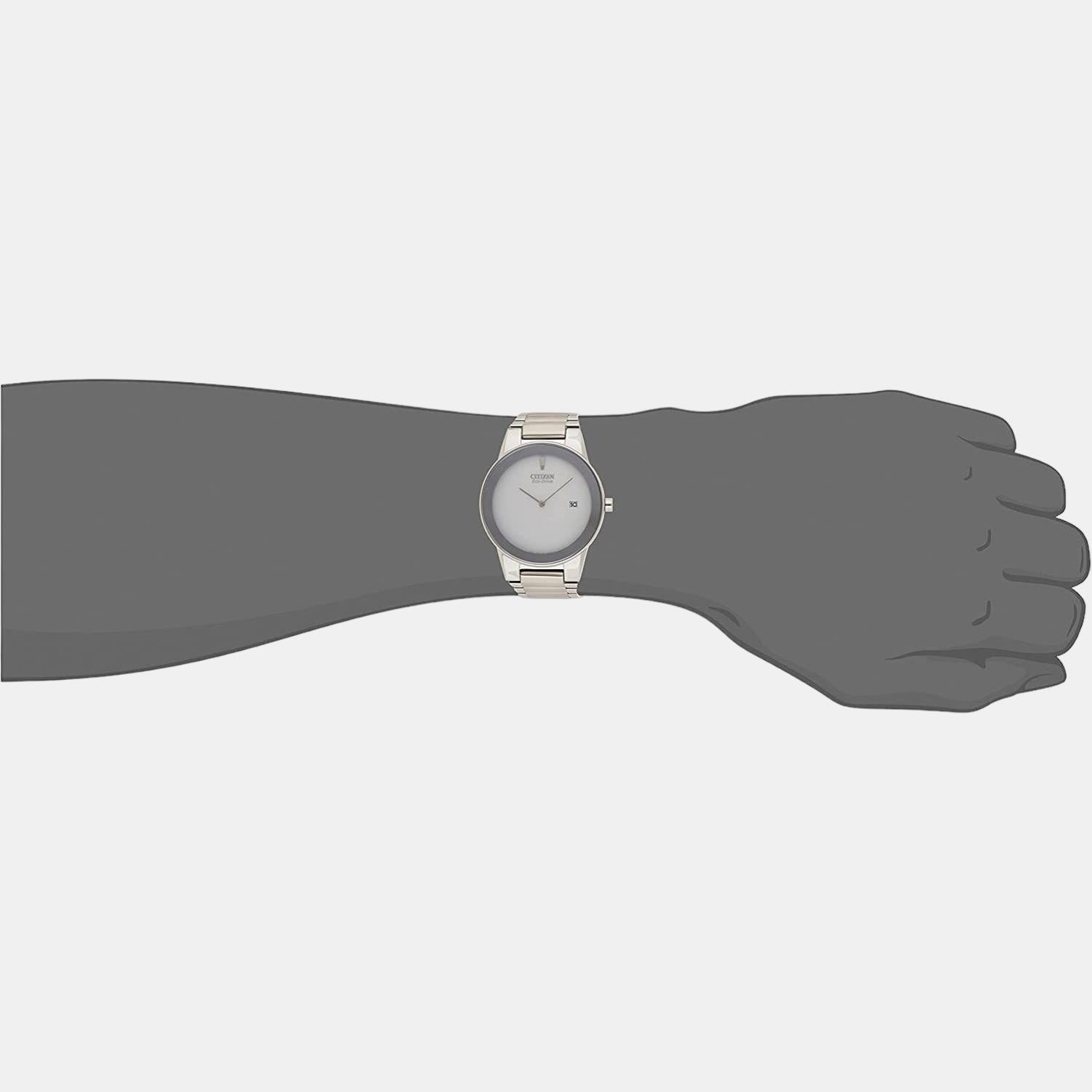 Axiom Men Quartz Silver Dial Analog Stainless Steel Watch AU1060-51A