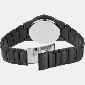 Axiom Men Eco-Drive Black Dial Analog Stainless Steel Watch AU1065-58E