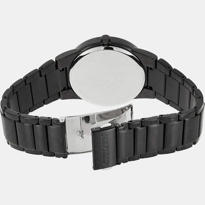 Axiom Men Eco-Drive Black Dial Analog Stainless Steel Watch AU1065-58E
