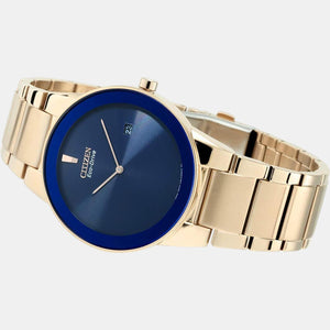 Axiom Men Quartz Blue Dial Analog Stainless Steel Watch AU1066-80L