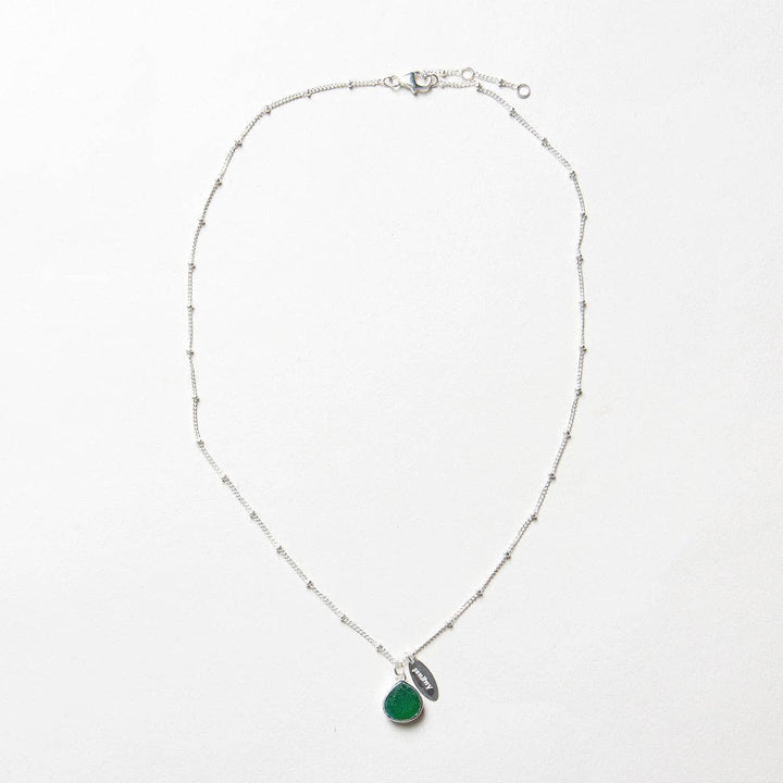 August Green Jade Birthstone Necklace