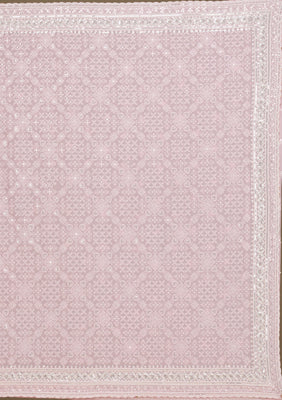 Lavender Sequins Georgette Saree