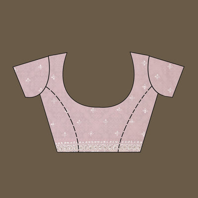 Lavender Sequins Georgette Saree