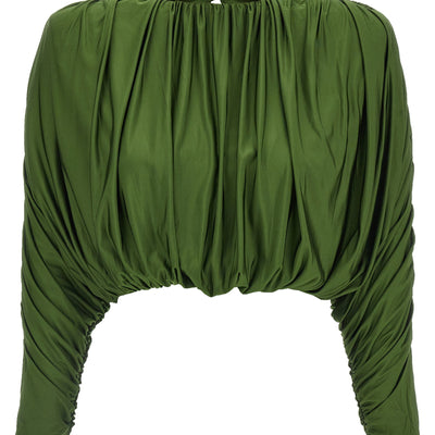 Self-Portrait Short Top With Ripples