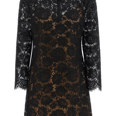 Self-Portrait Lace Dress With Jewel Collar