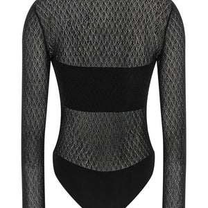 Self-Portrait Openwork Knitted Bodysuit