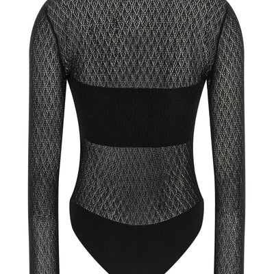 Self-Portrait Openwork Knitted Bodysuit