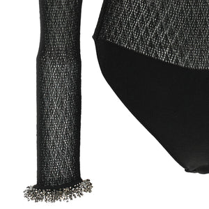 Self-Portrait Openwork Knitted Bodysuit