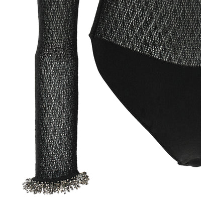 Self-Portrait Openwork Knitted Bodysuit