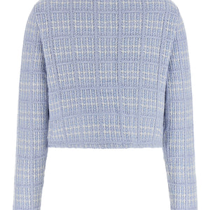Self-Portrait Check Knit Jacket