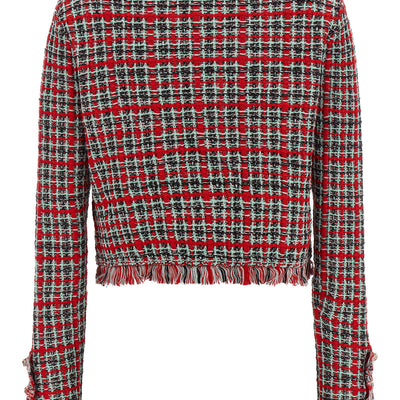 Self-Portrait Fringed Knit Jacket