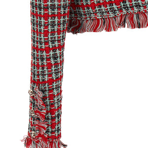 Self-Portrait Fringed Knit Jacket