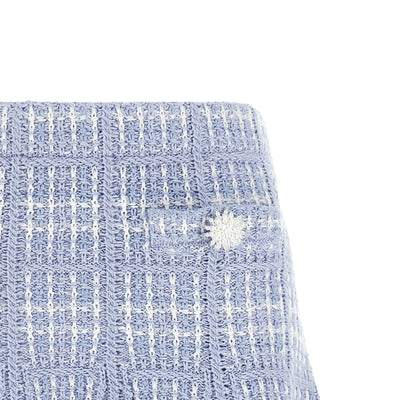 Self-Portrait Check Knit Skirt
