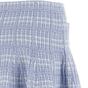Self-Portrait Check Knit Skirt