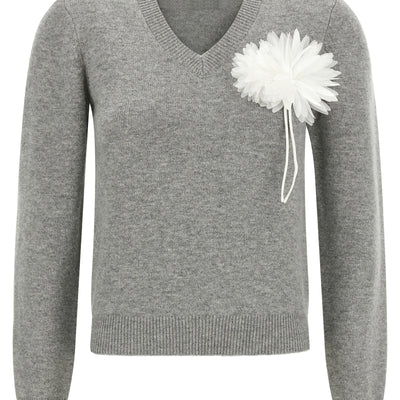 Self-Portrait Fiore Pin Sweater