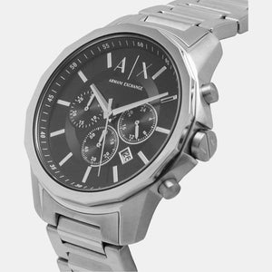 Banks Men Quartz Black Dial Chronograph Stainless Steel Watch AX1720