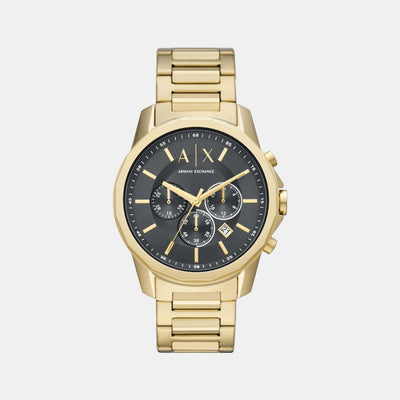 Banks Men Quartz Grey Dial Chronograph Stainless Steel Watch AX1721