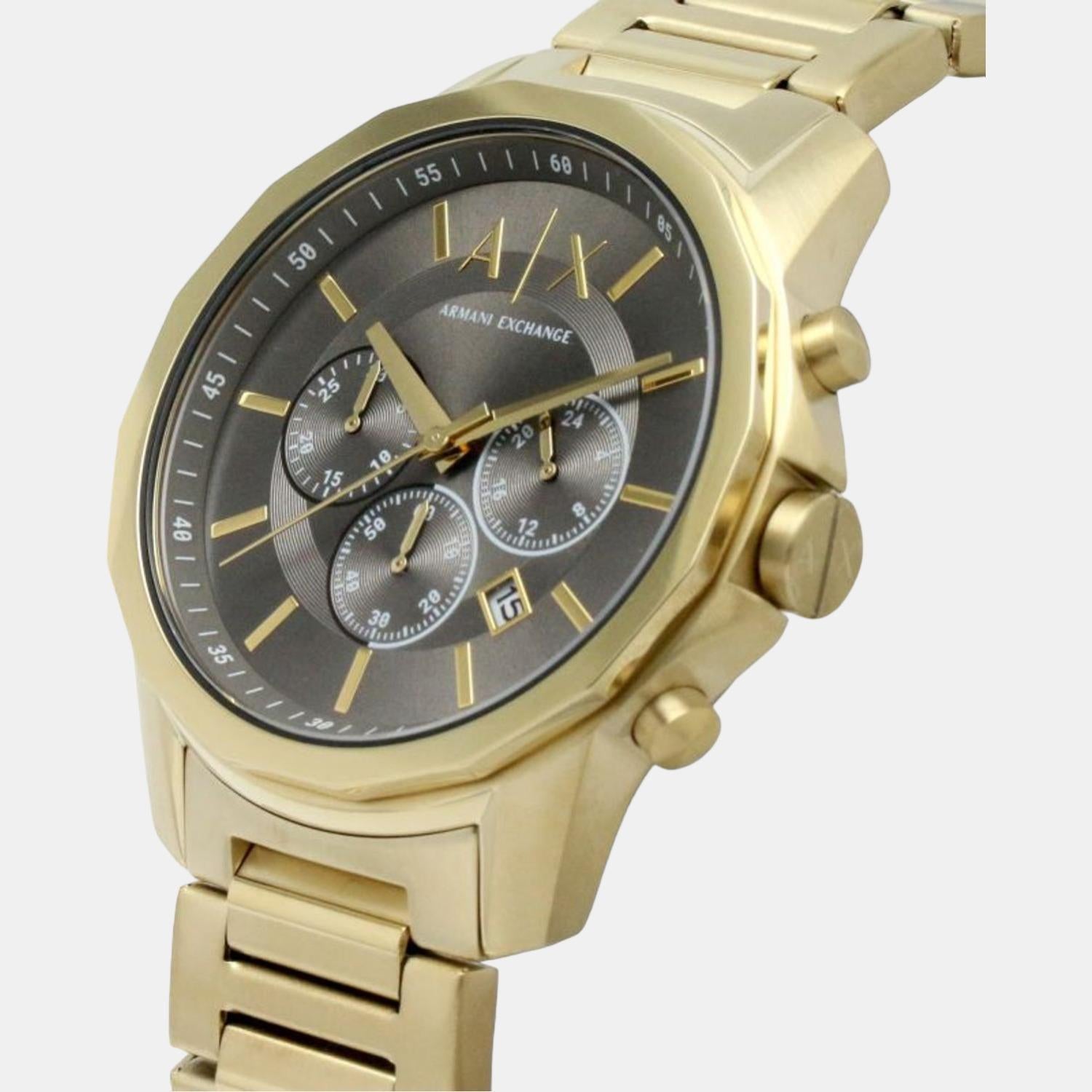 Banks Men Quartz Grey Dial Chronograph Stainless Steel Watch AX1721