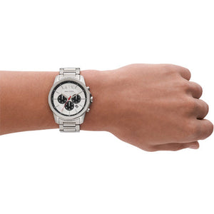 Armani Exchange Chronograph Silver Dial Men 44mm