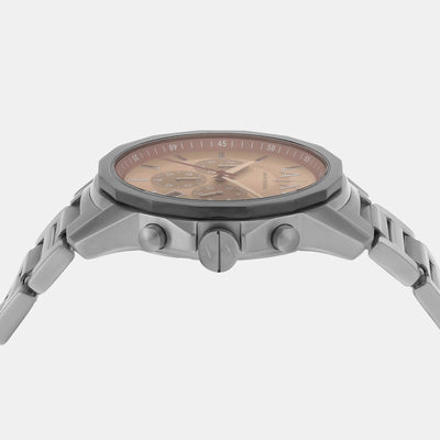 Banks Men Quartz Silver Dial Chronograph Stainless Steel Watch AX1745