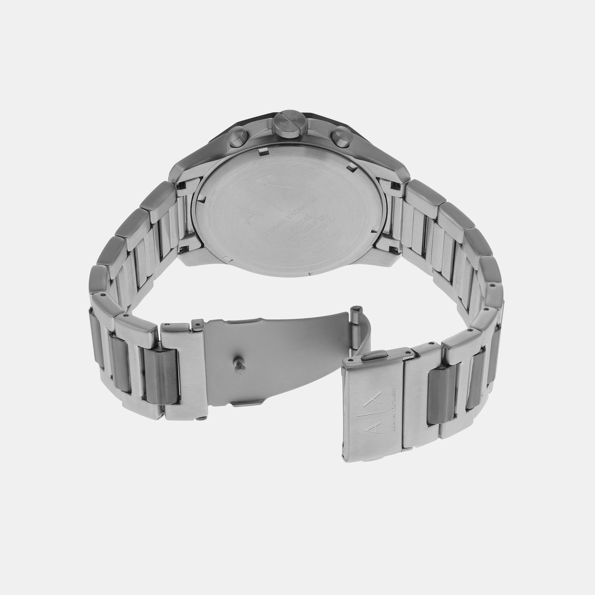 Banks Men Quartz Silver Dial Chronograph Stainless Steel Watch AX1745