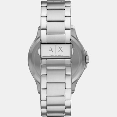 Hampton Men Quartz Black Dial Analog Stainless Steel Watch AX2103