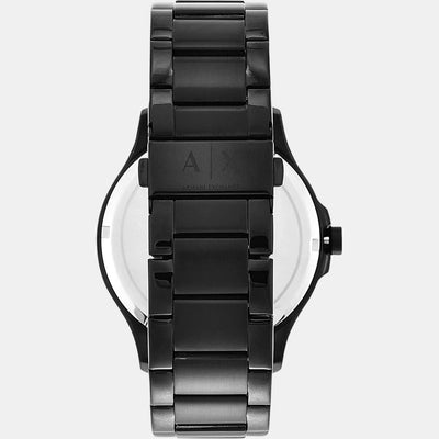 Hampton Men Quartz Black Dial Analog Stainless Steel Watch AX2104