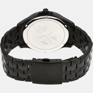 Hampton Men Quartz Black Dial Analog Stainless Steel Watch AX2144