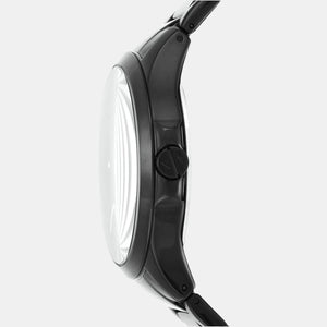 Hampton Men Quartz Black Dial Analog Stainless Steel Watch AX2144