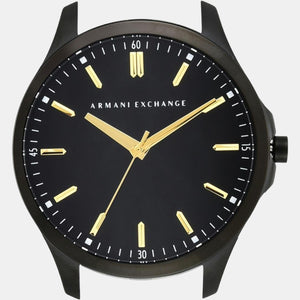 Hampton Men Quartz Black Dial Analog Stainless Steel Watch AX2144