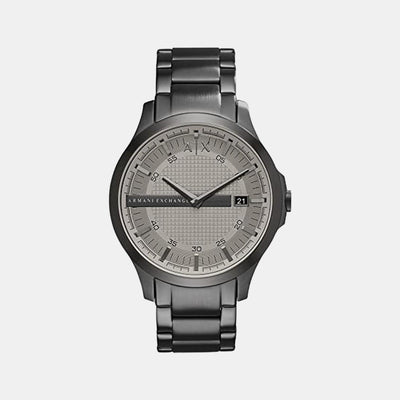 Hampton Men Quartz Grey Dial Analog Stainless Steel Watch AX2194