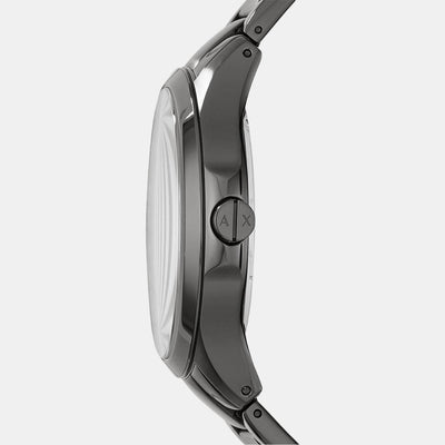 Hampton Men Quartz Grey Dial Analog Stainless Steel Watch AX2194