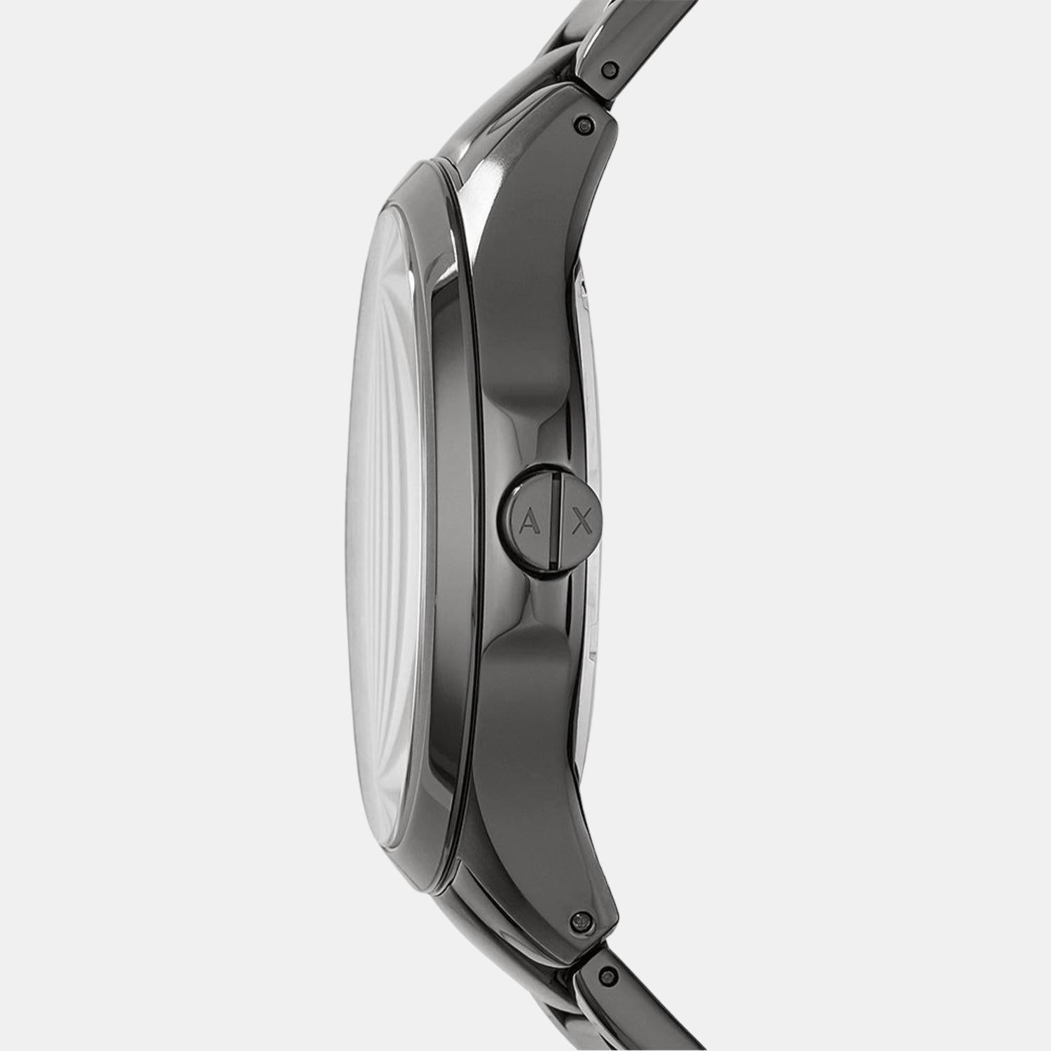 Hampton Men Quartz Grey Dial Analog Stainless Steel Watch AX2194