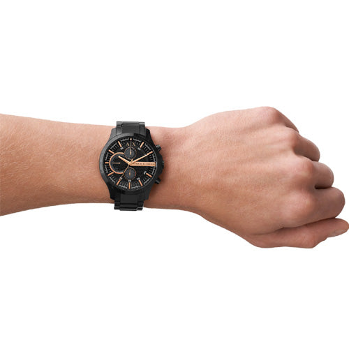Armani Exchange Hampton Black Dial Men 46mm