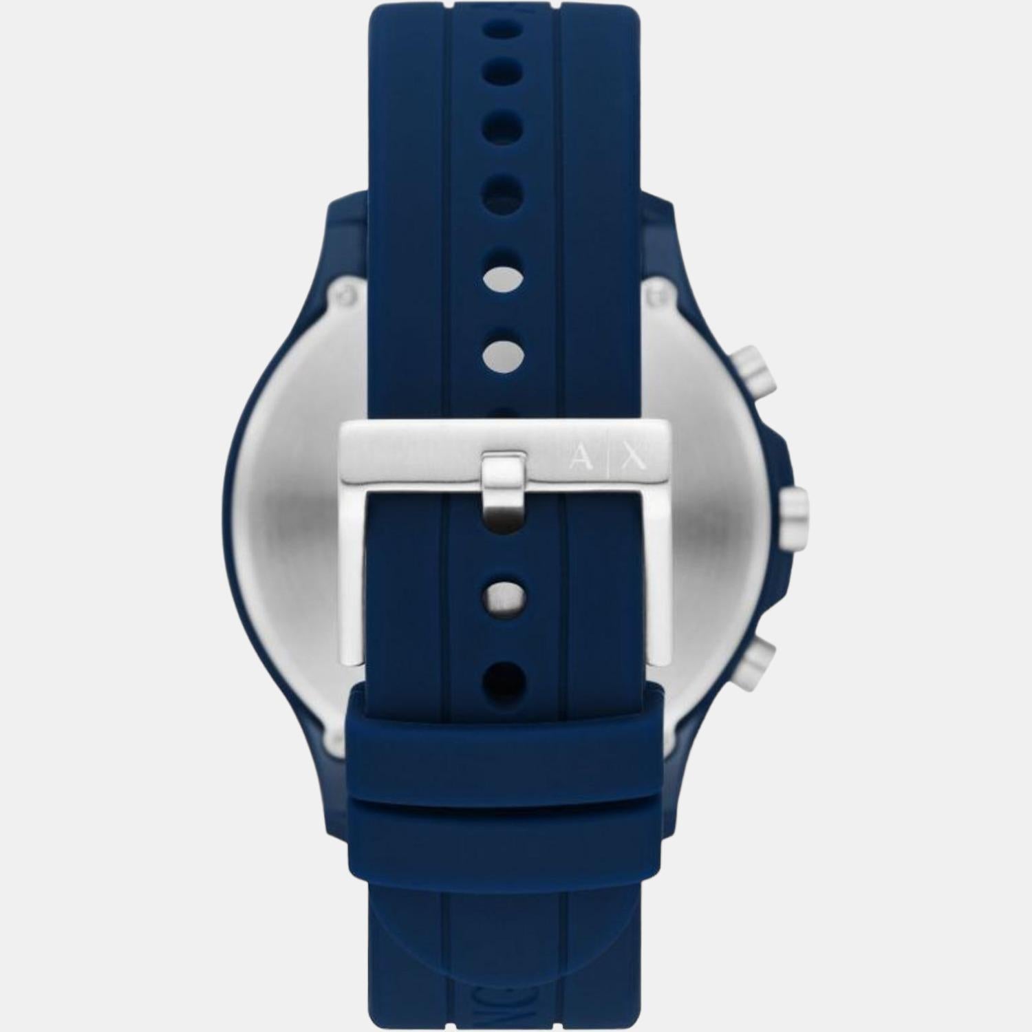 Hampton Men Quartz White Dial Chronograph Silicone Watch AX2437