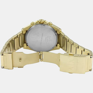 Drexler Men Quartz Gold Dial Chronograph Stainless Steel Watch AX2602