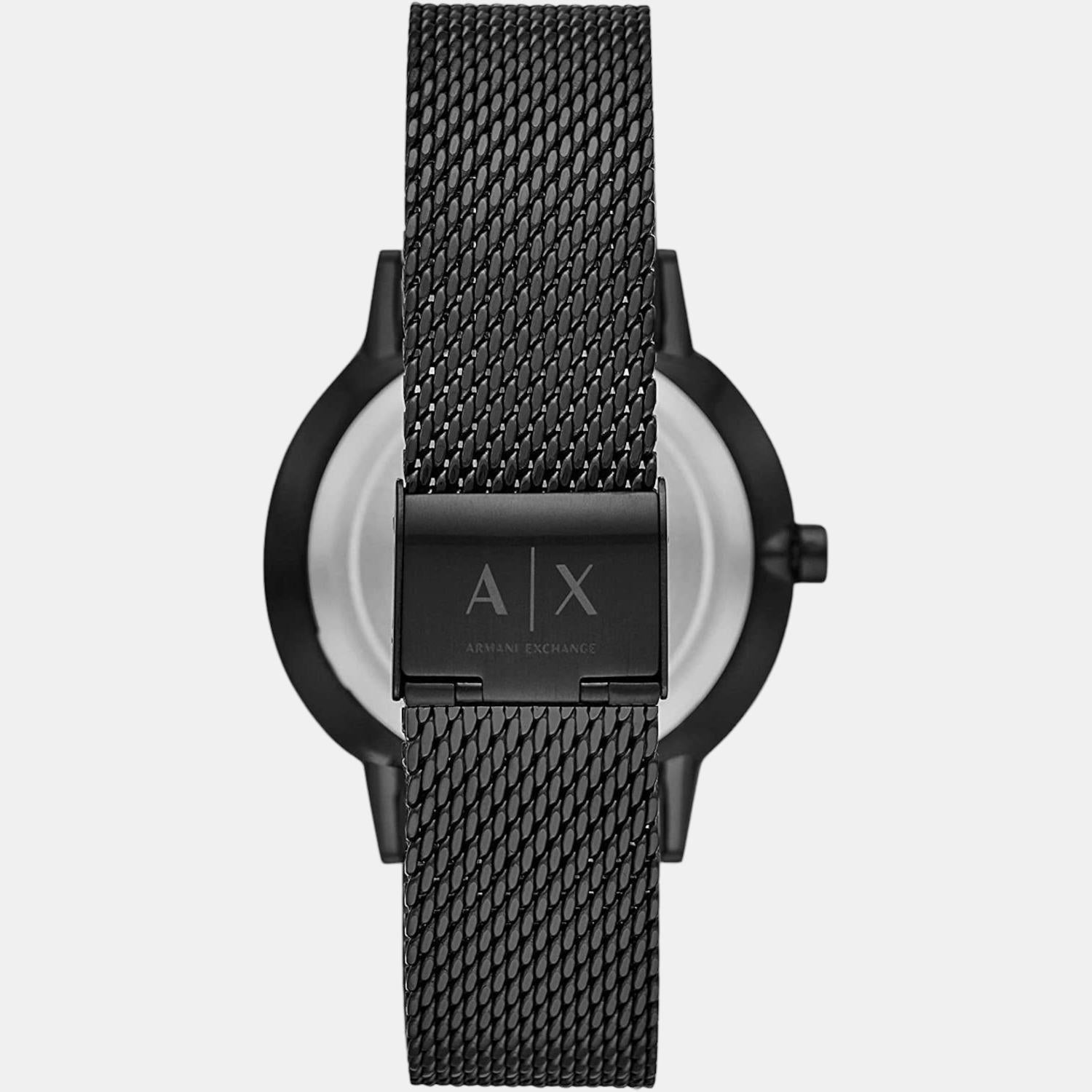 Cayde Men Quartz Black Dial Chronograph Stainless Steel Watch AX2716
