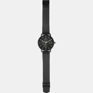 Cayde Men Quartz Black Dial Chronograph Stainless Steel Watch AX2716